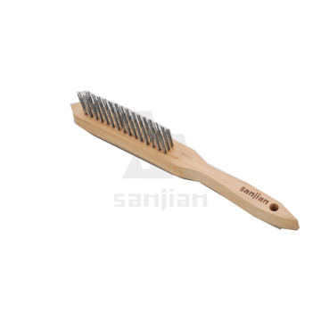 El más nuevo estilo de acero alambre cepillo con mango de madera, cepillo de alambre cepillo de limpieza de cepillo (sjie3002)